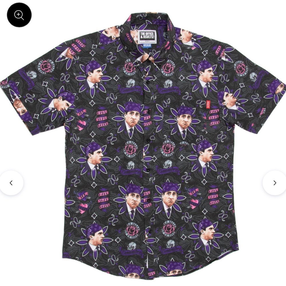 Prison, mike button down shirt, size large The Office & RSVTS INC. Large